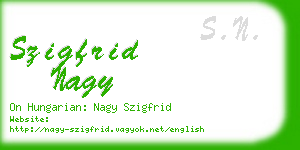 szigfrid nagy business card